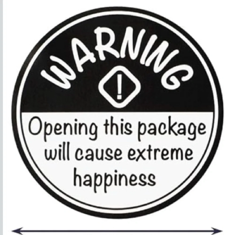 💕5/25💕Warning Opening this Package 50 Stickers 1.5” NWT